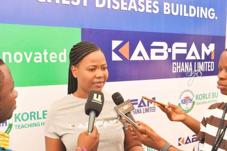 Kab-fam Ghana gives Korle-Bu Chest Clinic facelit