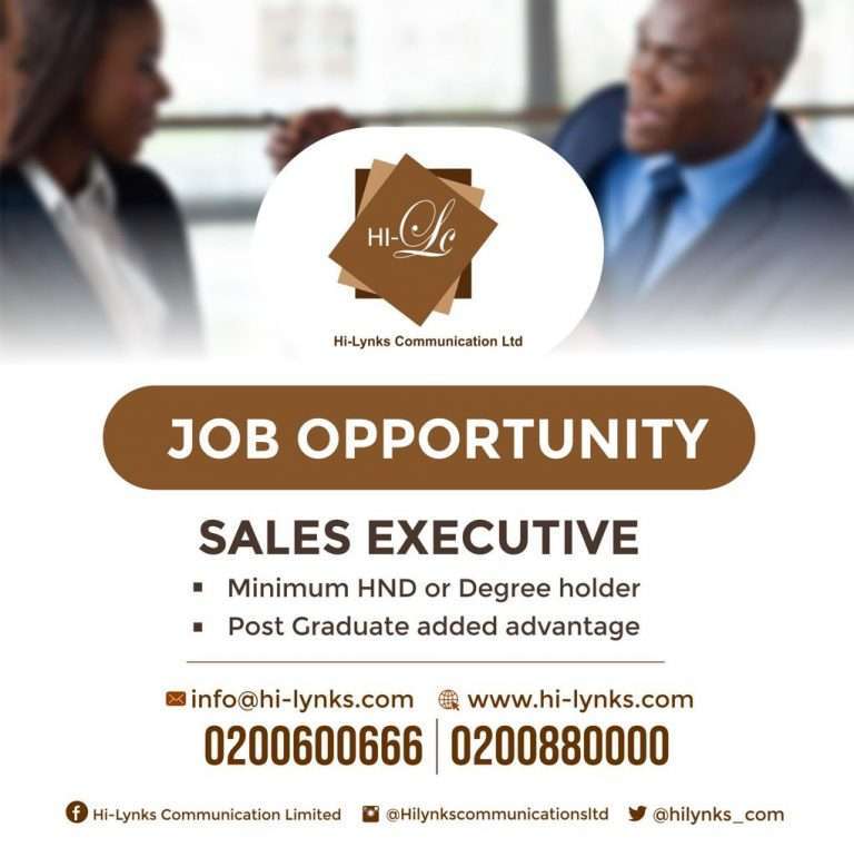 JOB VACANCY : SALES EXECUTIVE